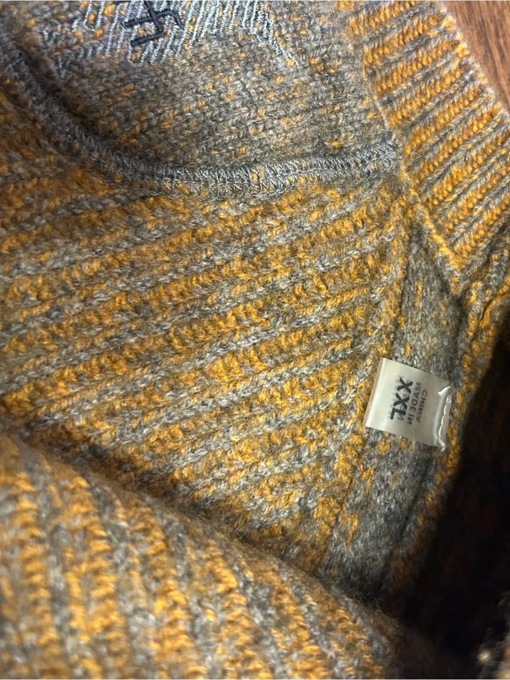 RAFFI Wool Cashmere Blend Sweater Men's Size XXL MSRP $285 Mustard Tan